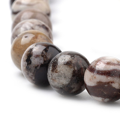 Natural Zebra Jasper Beads Strands G-S259-30-12mm-1