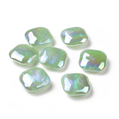 Opaque Acrylic Beads OACR-A010-10B-1