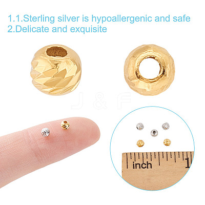 20Pcs 2 Colors 925 Sterling Silver Beads FIND-GO0002-69-1