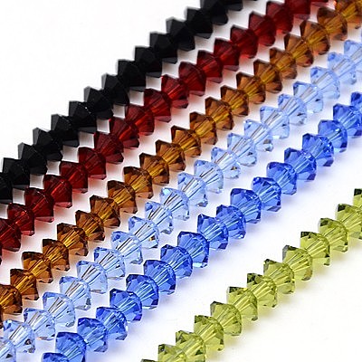 Glass Beads Strands EGLA-J027-M-1