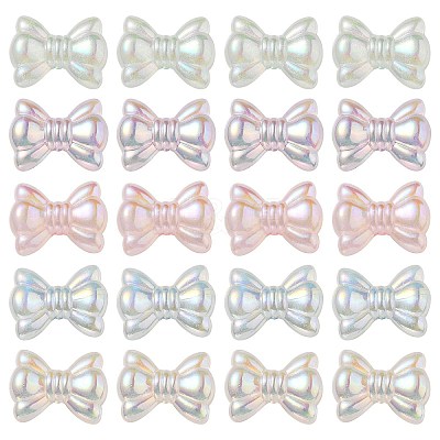 UV Plating Luminous Transparent Acrylic Beads OACR-P010-08-1