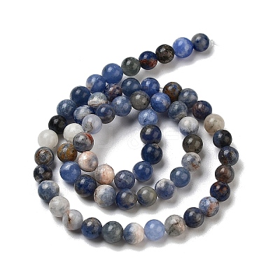 Natural Sodalite Beads Strands GSR6mmC013-1-1