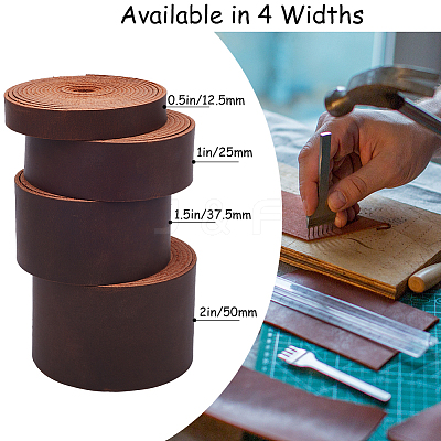 2M Flat AB Grade Cowhide Leather Cord AJEW-WH0479-73G-03-1