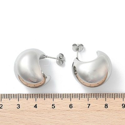 304 Stainless Steel Stud Earrings for Women EJEW-U051-01P-1