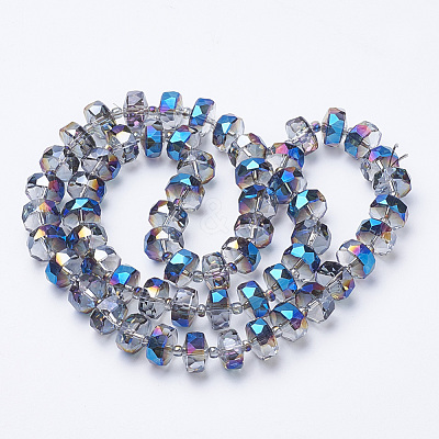Electroplat Glass Beads Strands EGLA-Q092-8mm-D06-1