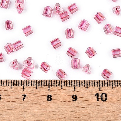 6/0 Transparent Inside Colours Glass Seed Beads SEED-N006-003K-1
