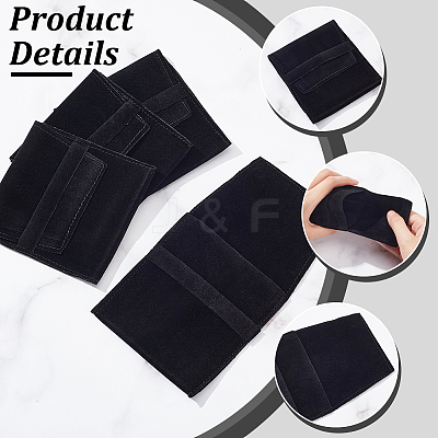 Velvet Jewelry Flap Pouches ABAG-WH0038-43F-1