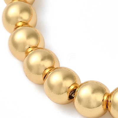 Rack Plating Brass & Natural Shell Round Beaded Slider Bracelets BJEW-P306-01G-1