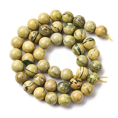 Natural Verdite Stone Beads Strands G-C242-03-8mm-1