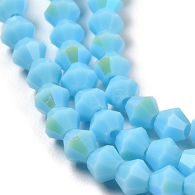 Opaque Solid Color Imitation Jade Glass Beads Strands EGLA-A039-P4mm-L12-1