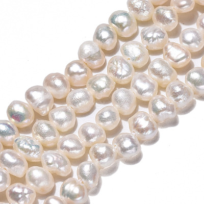 Natural Cultured Freshwater Pearl Beads Strands PEAR-N014-04A-1