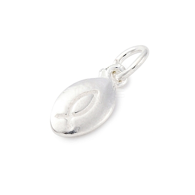 925 Sterling Silver Jesus Fish Charms STER-S010-02B-S-1