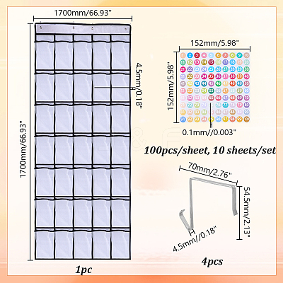Non-woven Fabrics Door Mounted Shoe Storage Bag AJEW-HY0003-47-1