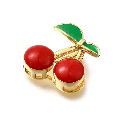 Brass Enamel Slide Charms KK-Z125-15C-G-1