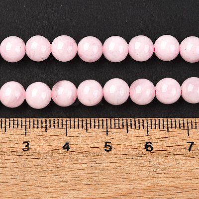 Pink Color Natural Madagascar Rose Quartz Beads Strands G-D655-6mm-1