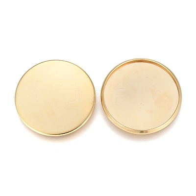 304 Stainless Steel Plain Edge Bezel Cups X-STAS-E460-10G-25MM-1