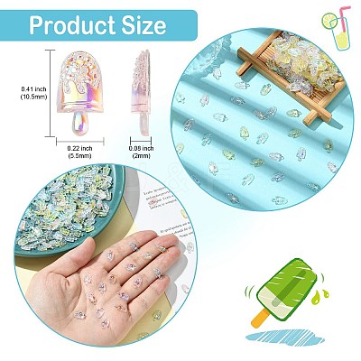 200Pcs Ice Cream Resin Cabochons MRMJ-CJ0001-20-1