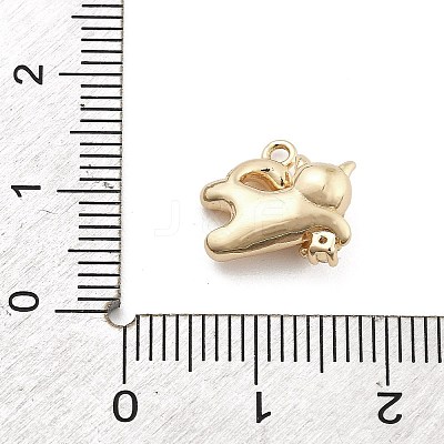 Brass Micro Pave Cubic Zirconia Pendants KK-M306-06G-05-1