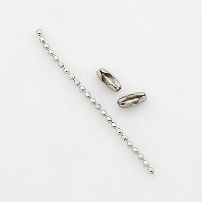 Tarnish Resistant 304 Stainless Steel Ball Chains CHS-A002B-F1.2mm-1