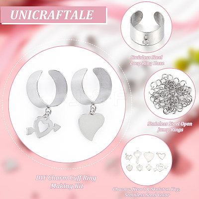DIY Charm Cuff Ring Making Kit STAS-UN0051-39-1