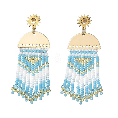 Brass Chandelier Earrings for Women EJEW-MZ00757-01-1