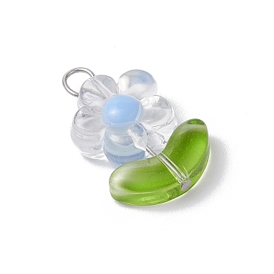 Transparent Acrylic Pendants PALLOY-JF03713-01-1