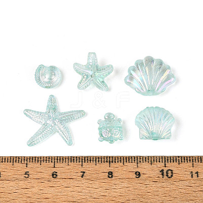 Ocean Theme Transparent Acrylic Beads TACR-T028-69-01B-1