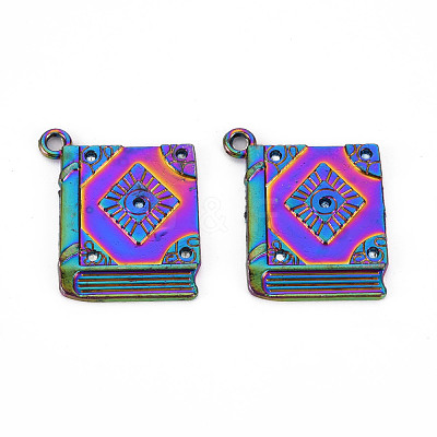 Rainbow Color Alloy Pendants for Teachers' Day PALLOY-S180-290-NR-1