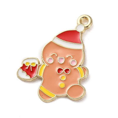 Christmas Theme Alloy Enamel Pendants ENAM-K074-03D-1