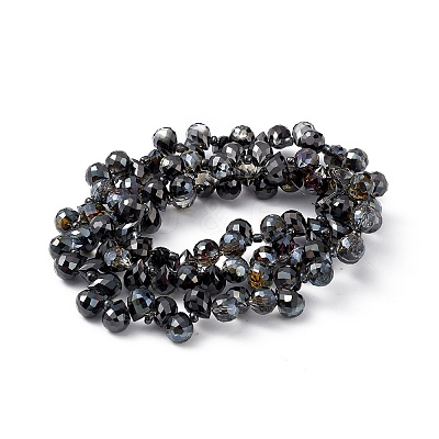 Transparent Electroplate Glass Beads Strands EGLA-F152-HP01-1