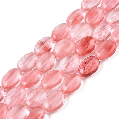 Cherry Quartz Glass Beads Strands G-M206-35-1