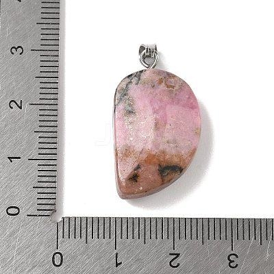 Natural Rhodonite Carved Pendants G-P599-04P-09-1