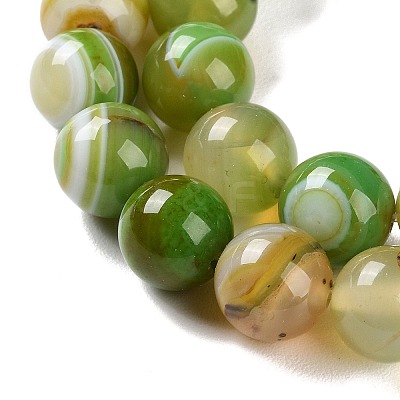 Natural Striped Agate/Banded Agate Beads Strands G-Z060-A01-C02-1