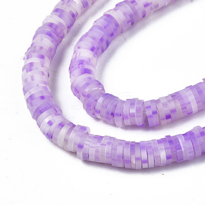Handmade Polymer Clay Beads Strands CLAY-R089-6mm-162-1