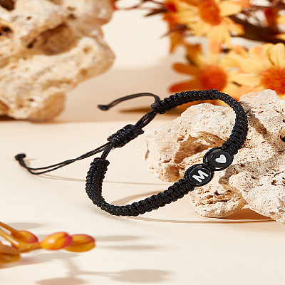 1Pc Adjustable Nylon Cord Braided Bracelets for Women Men BJEW-LP0001-31A-M-1