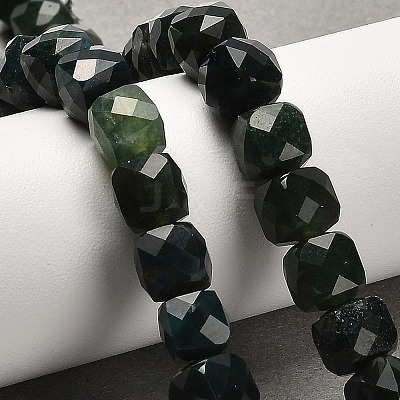 Natural Moss Agate Beads Strands G-H078-C30-01-1