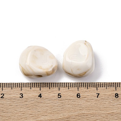 Two Tone Opaque Acrylic Beads X-MACR-Z002-01B-1