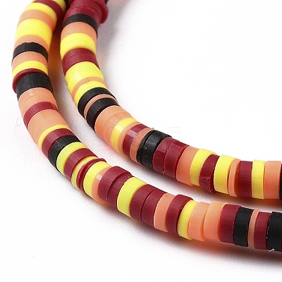 Handmade Polymer Clay Beads Strands CLAY-R089-3mm-015-1