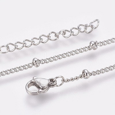 Tarnish Resistant 304 Stainless Steel Curb Chain Anklets AJEW-P069-02P-1