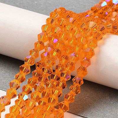 Transparent Electroplate Glass Beads Strands EGLA-A039-T2mm-L23-1