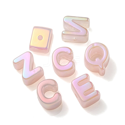 Opaque Rainbow Iridescent Acrylic Beads OACR-P010-22H-1