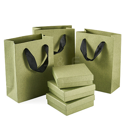 3Pcs Square Paper Jewelry Display Cases CON-TA0001-39D-01-1