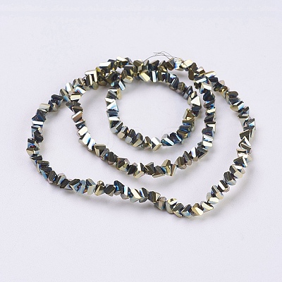 Electroplate Glass Beads Strands EGLA-J145-4mm-FP03-1