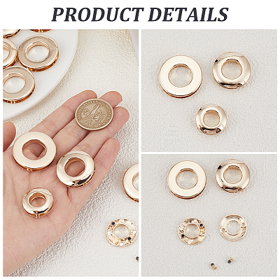 18Pcs 3 Styles Alloy Grommet Eyelet Findings FIND-CL0002-21KCG-1