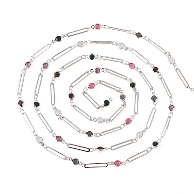 Brass Oval & Flat Round Link Chains CHC-TA0001-23-1
