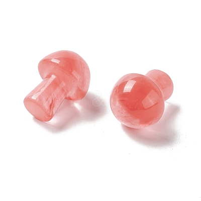 Synthetic Cherry Quartz Glass GuaSha Stone G-A205-26E-1