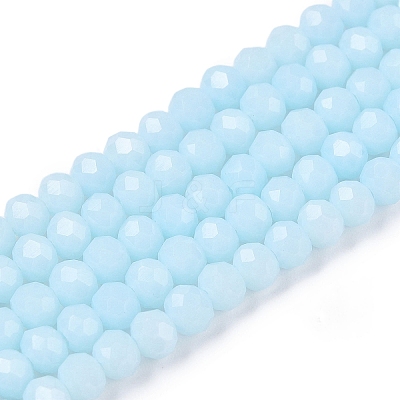 Opaque Solid Color Imitation Jade Glass Beads Strands EGLA-A044-P4mm-D06-1