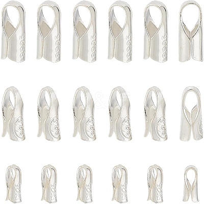 3 Styles 925 Sterling Silver Cord End STER-PH0002-45-1