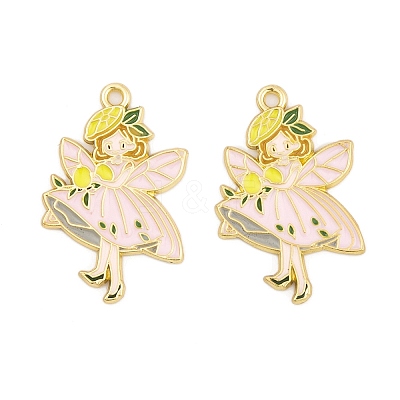 Rack Plating Alloy Enamel Pendants FIND-A040-08B-02G-1