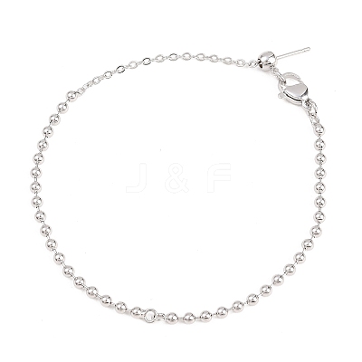 2.5MM Brass Ball Chain Bracelet Making KK-D238-03P-01-1